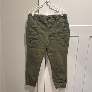 CAbi Green Cargo Pants Relaxed Fit